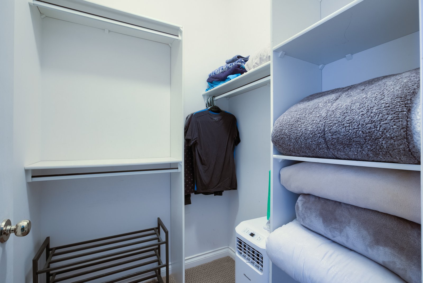 Bedroom with walk-in closet